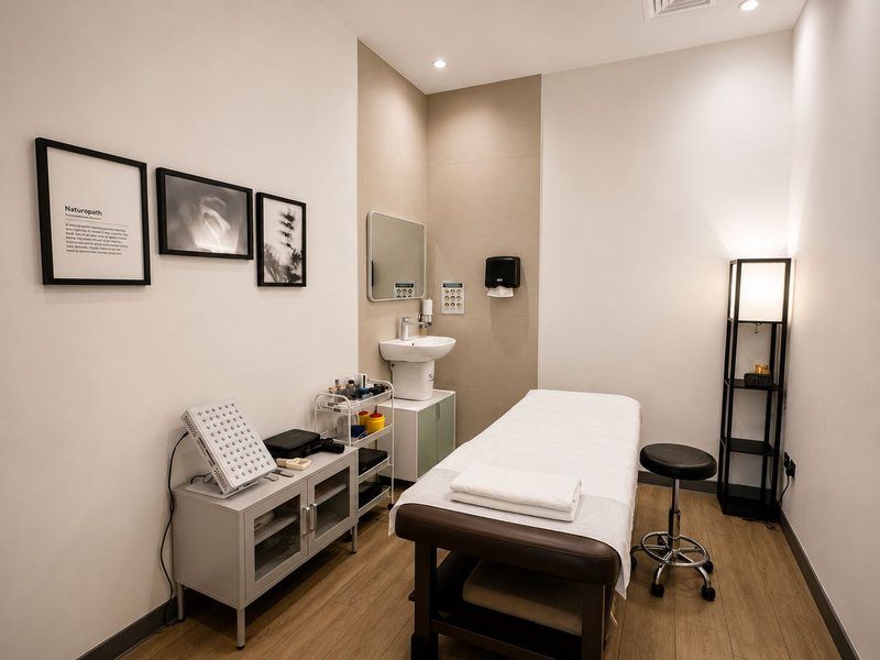 Naturopathy treatment room at Bliss Now Recovery